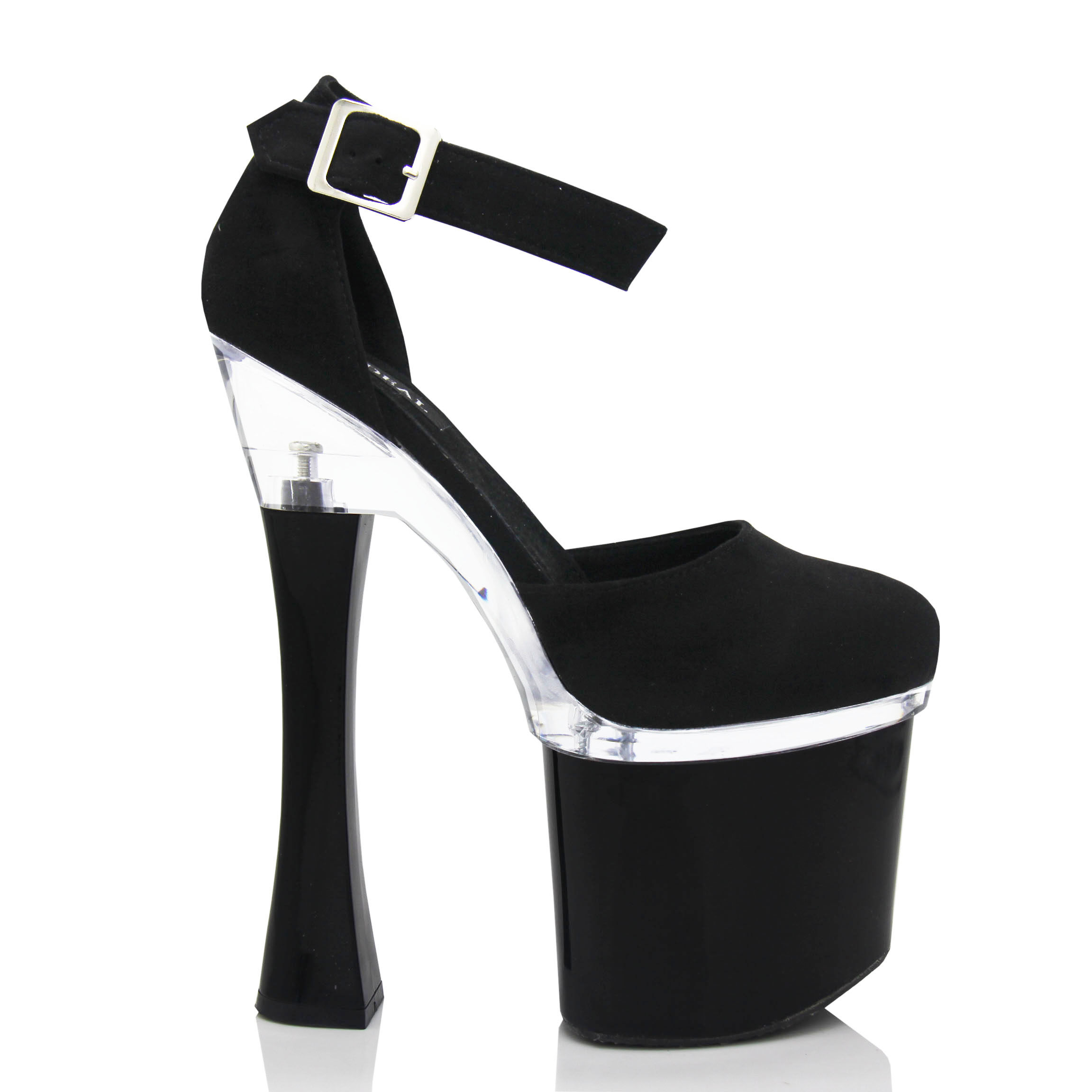 超高演出台夜防水性感透明新款厘米单鞋高跟鞋时装凉鞋