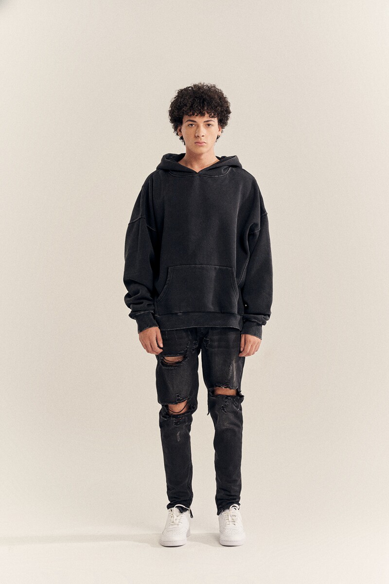 重磅高克重oversize水洗做旧侧开连帽男卫衣打底高街卫衣