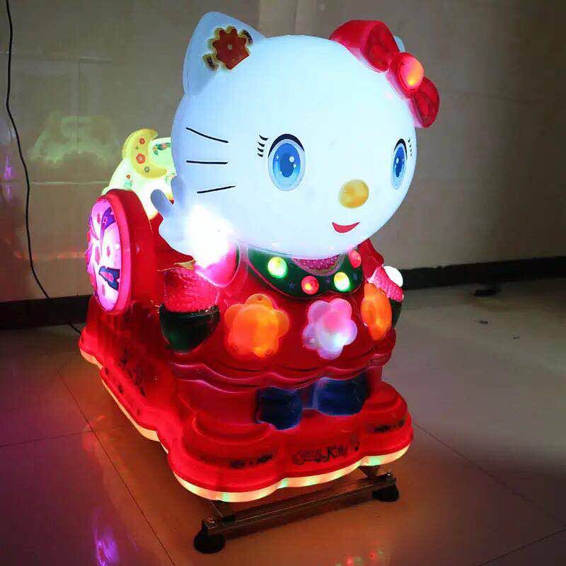 2020新款商用摇摆机升级版水晶kt猫儿儿童投币摇摆机