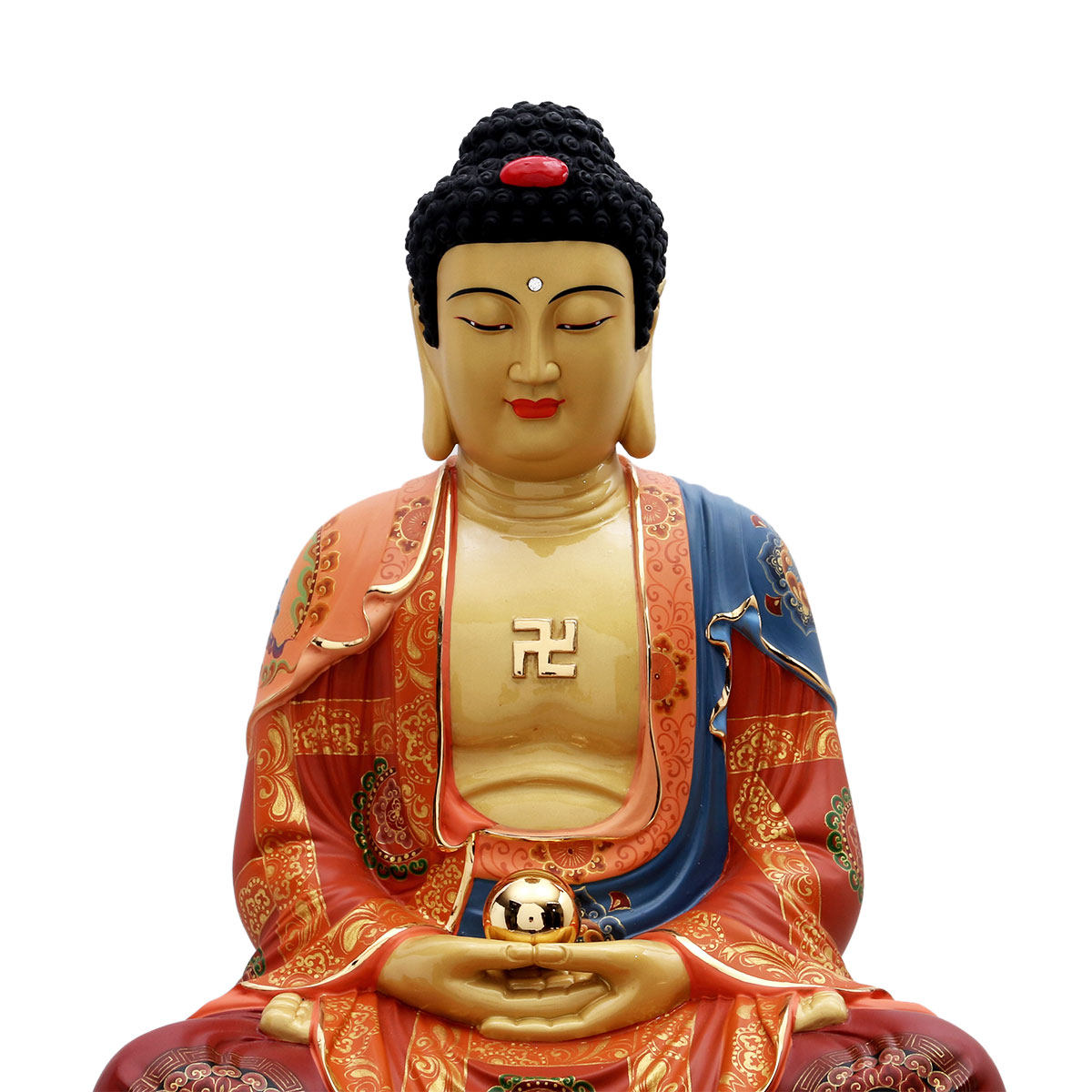 佛像台湾纯铜鎏金药师释迦牟尼阿弥陀如来如来佛佛祖摆件