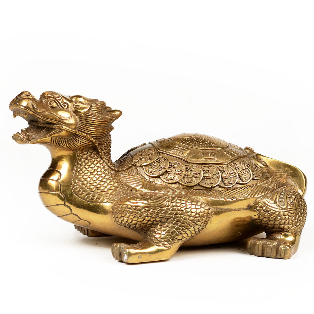 摆件送福阁全铜龙龟八卦家居龙龟兽办公室桌面摆件