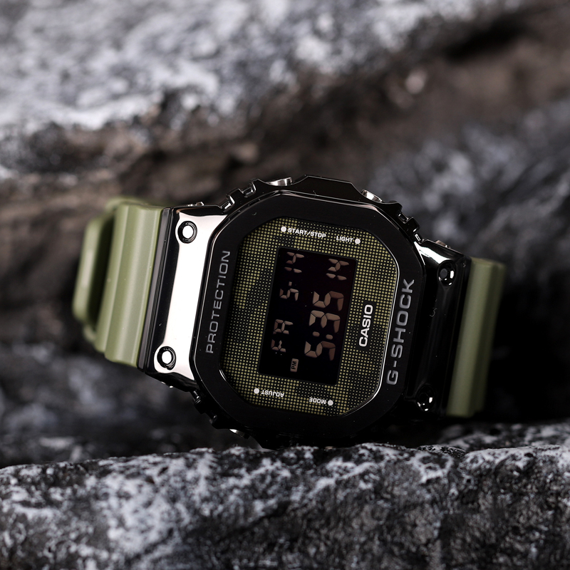 方块卡西欧金属手表gshock系列时尚运动数显小方gm5600b3日韩腕表