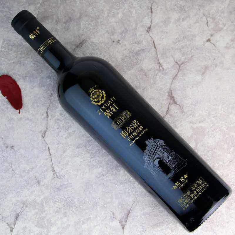 紫轩庄园精选梅尔尔诺红葡萄酒整箱6瓶900元包邮干红静态葡萄酒