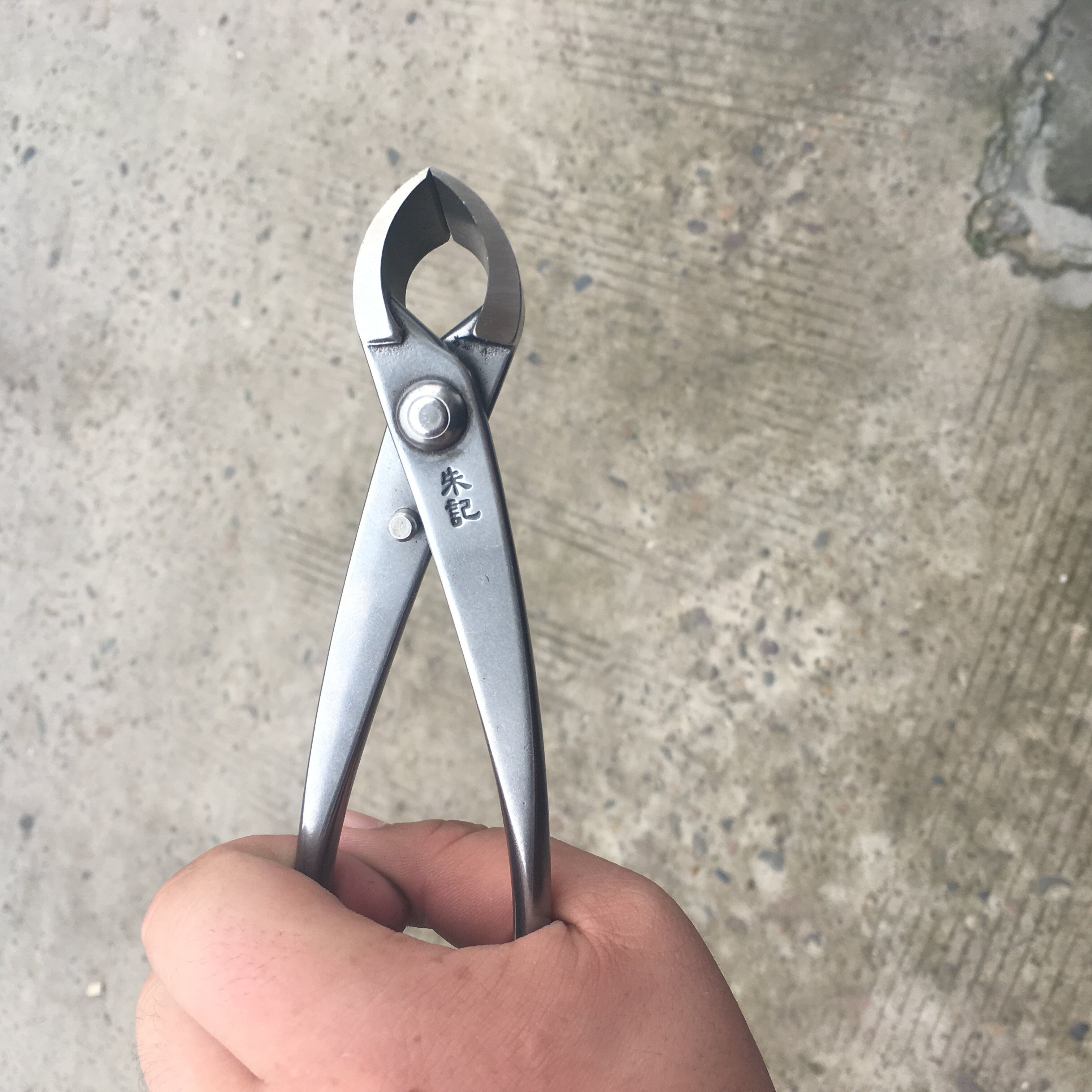 昌国朱记特种不锈钢叉枝剪斜口剪斜切剪专业盆景盆栽制作养护工具-mc