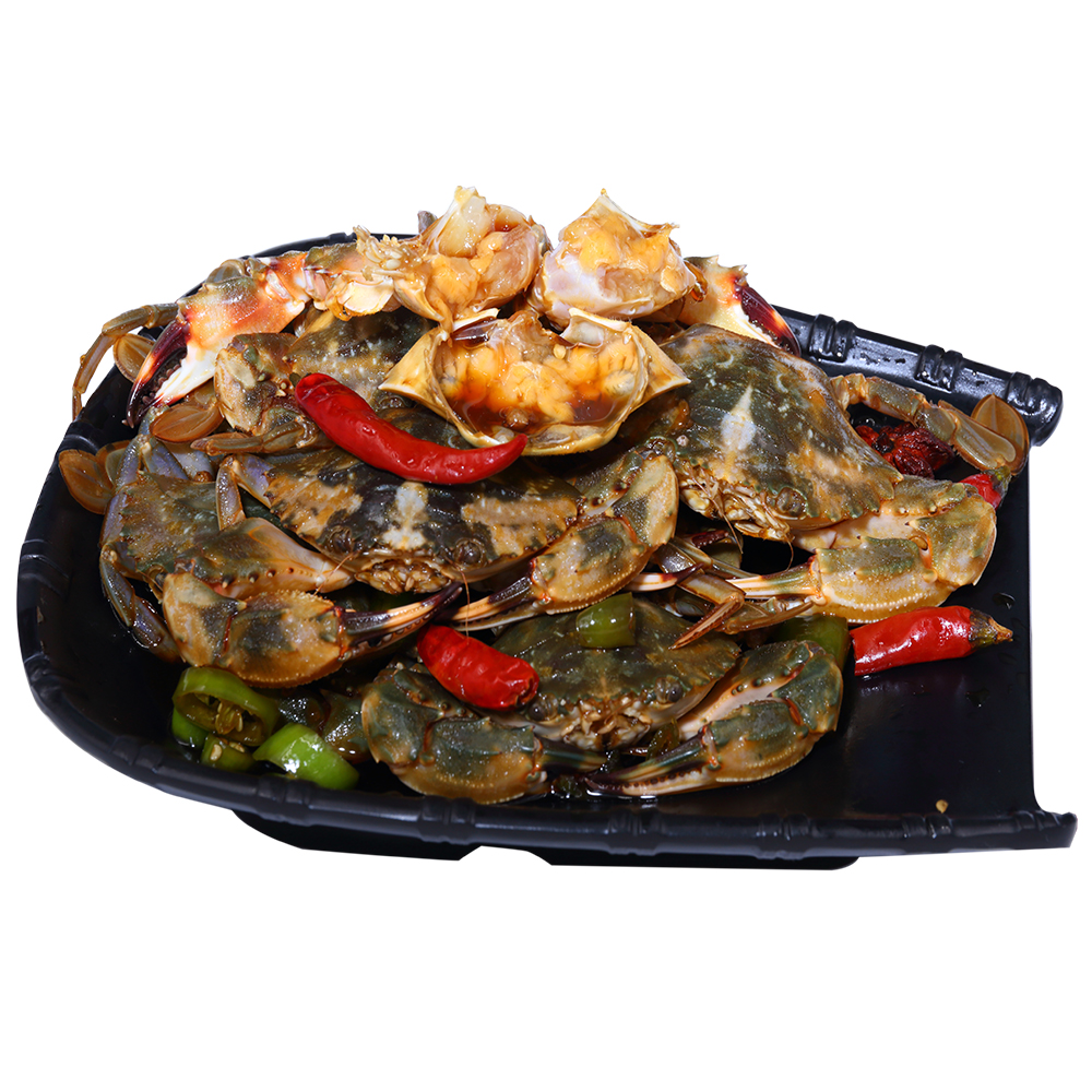 钳船醉蟹螃蟹蟹卤酱油梭子食腌蟹即花盖全母蟹类制品