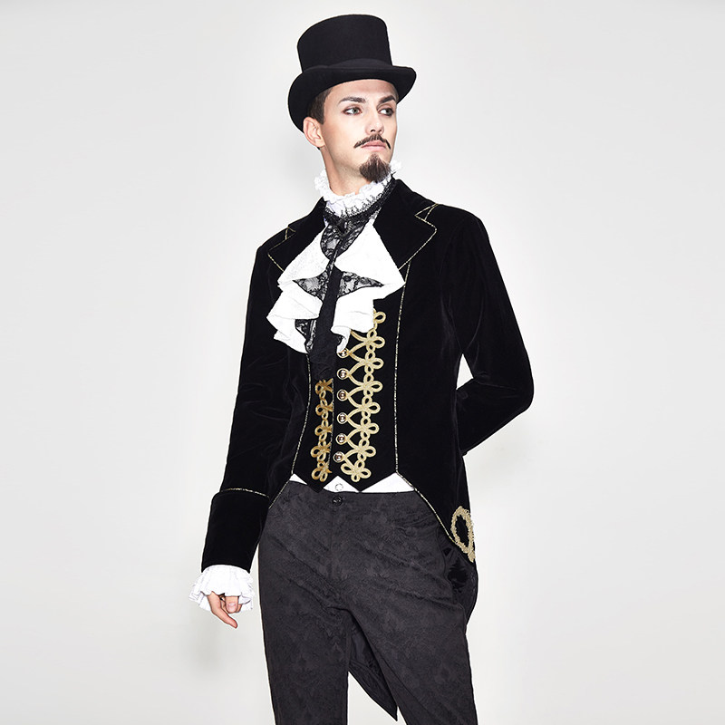 小破家devilfashion恶魔时尚男装复古宫廷贵族外套维多利亚礼服夹克