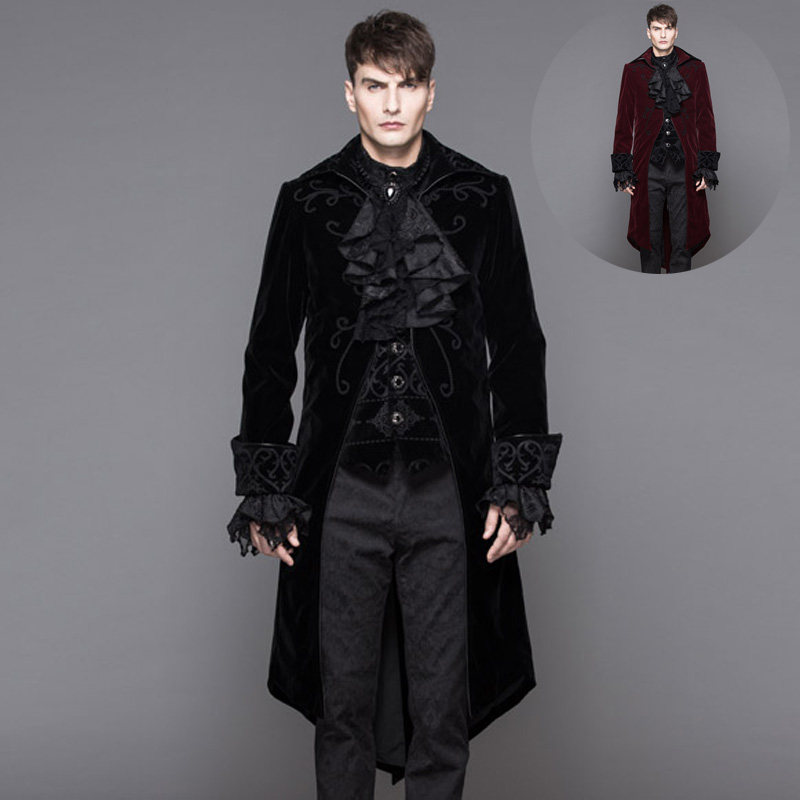 小破家devilfashion恶魔时尚男装复古宫廷贵族礼服维多利亚外套风衣