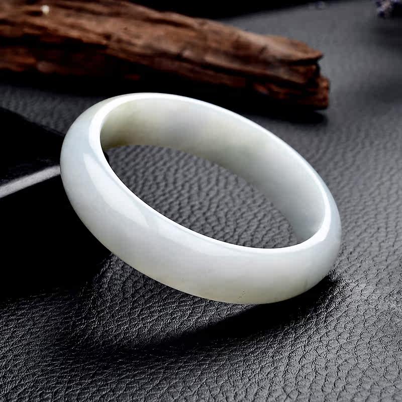 豪8印象hc-032 天然翡翠手镯女 蓝绿玉手镯 玉石玉镯子中号56.2mm