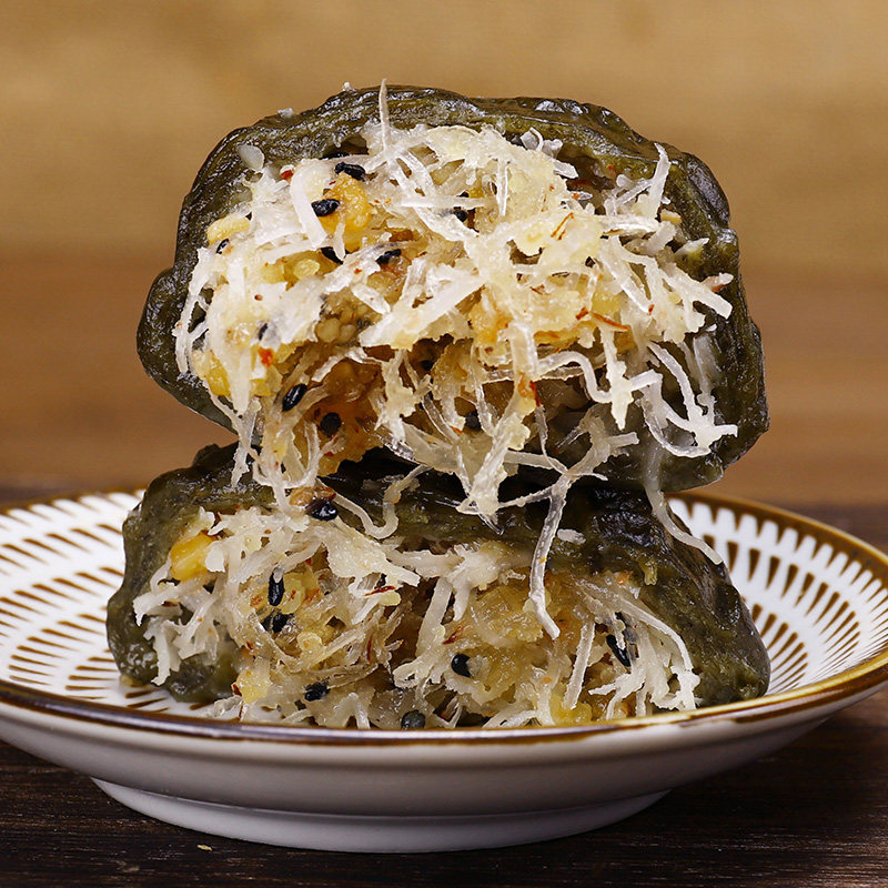 广东阿婆田艾籺糯米糍粑椰子丝花花生芝麻艾草传统糕点