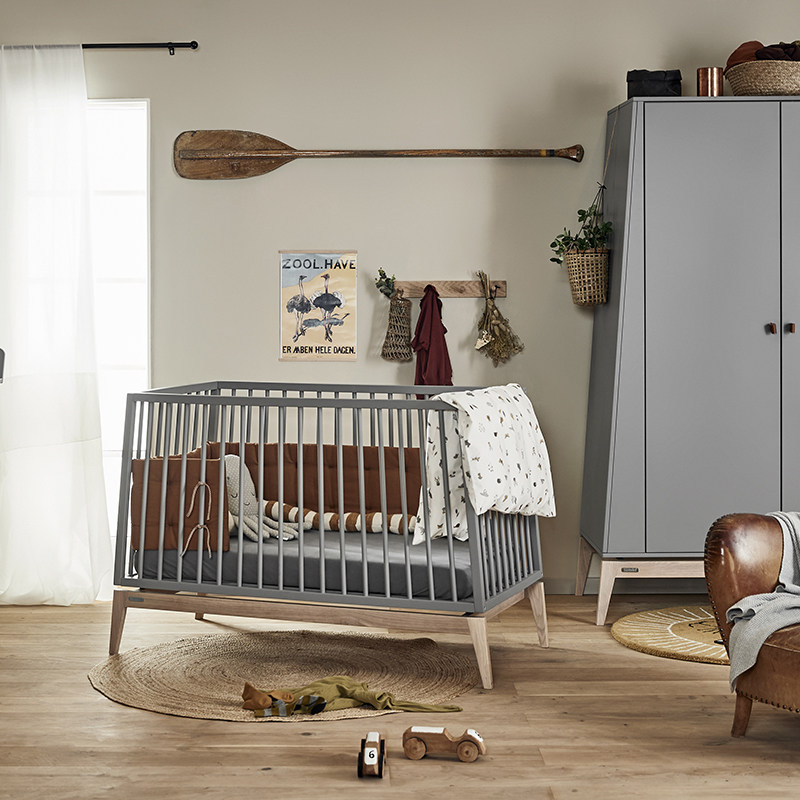 8岁婴儿床儿童床高低可调可变沙发luna橡木0丹麦leander现货