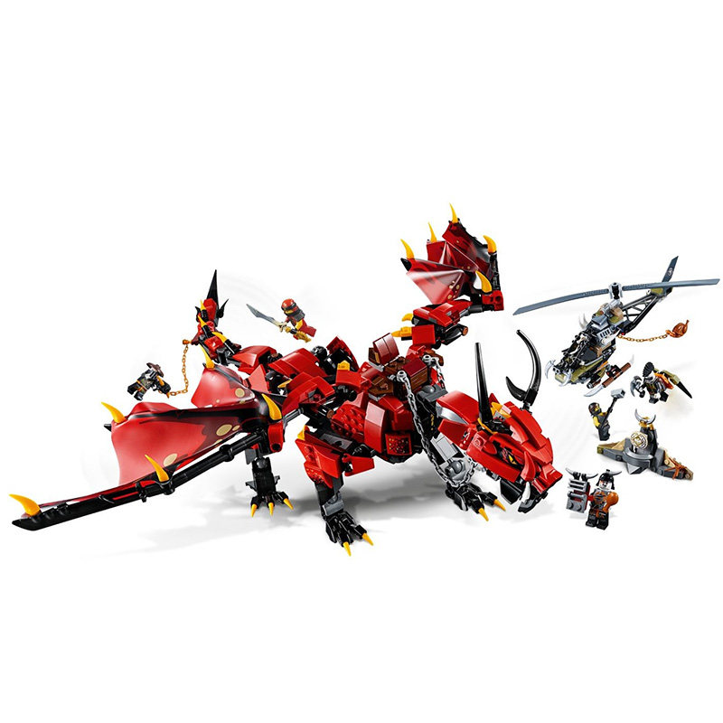 新品乐高幻影忍者系列70653烈焰谍影神龙男孩塑料积木