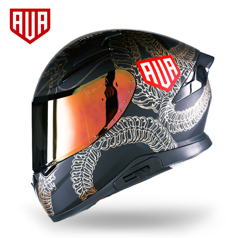 ava金龙头盔摩托车机车全盔四季通用镜片跑盔摩托车头盔