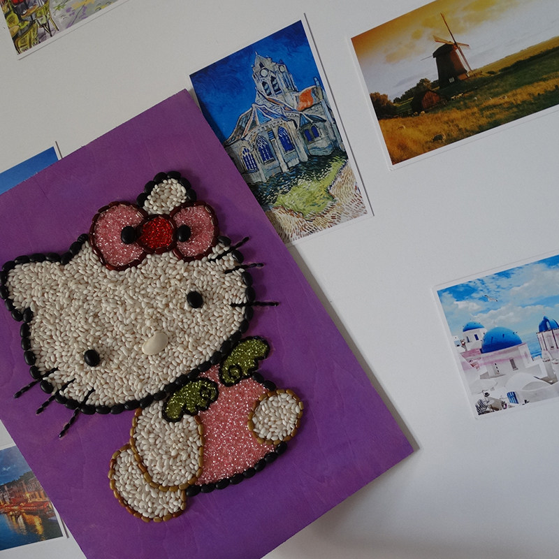 天下第香五谷杂粮粘贴贴画手工diy种子米画生日其他特色工艺品