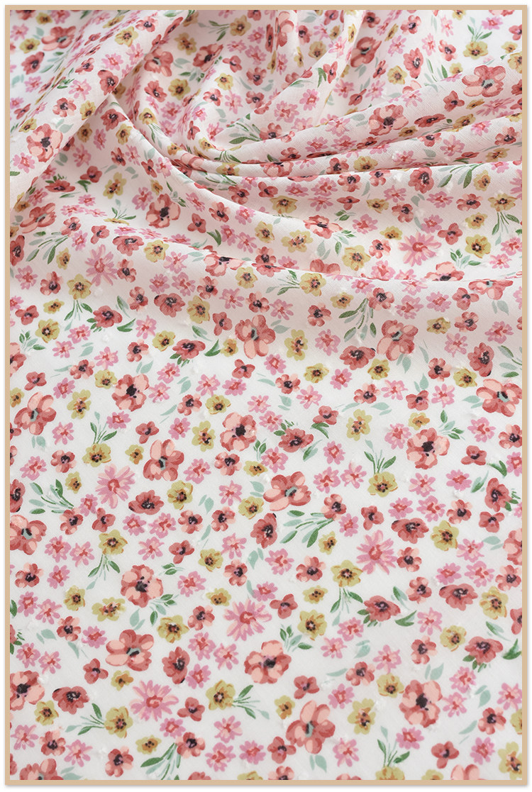 面团布料纯棉碎花剪花面料衣服裙子童装夏季海绵垫