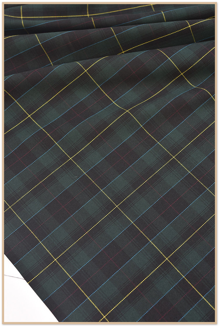 面料tr涤纶气质学院英伦风格子jk制服校服海绵垫