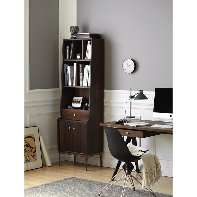 原版英国squareroots进口北欧表情实木单个书柜