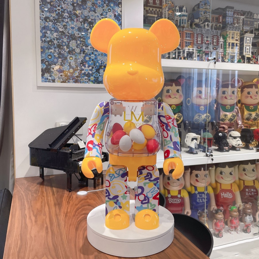 bearbrick积木熊网红暴力熊大摆摆件客厅小号小号手手办潮玩盲盒