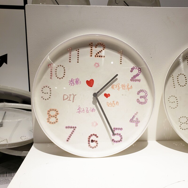 挂钟小蜗牛宜家ikea洛玛家用装饰钟表时钟创意挂钟