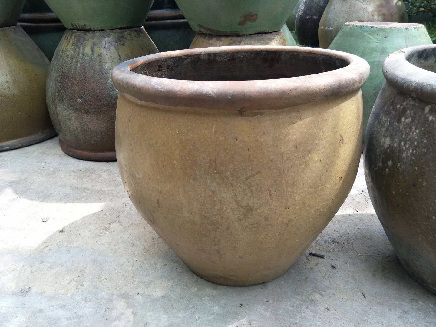 花盆复古做旧粗陶大号阳台庭院种植花钵园林绿化花瓶