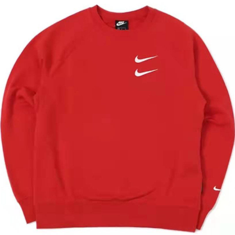 nike耐克男子双钩logo加绒圆领休闲运动卫衣套头运动卫衣