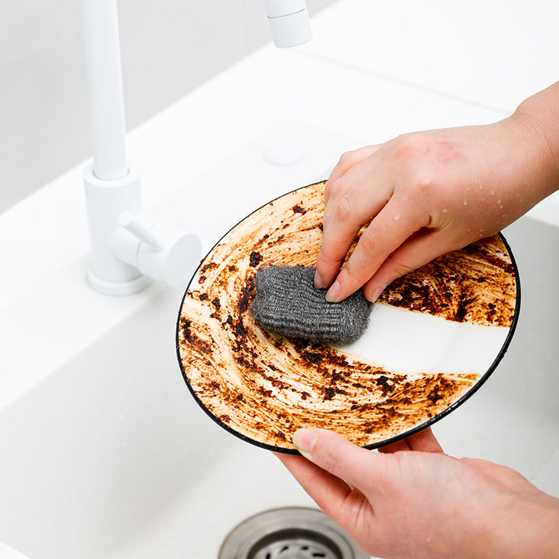 钢丝清洁洗碗神器油污厨房丝不伤锅球含擦不掉钢丝球