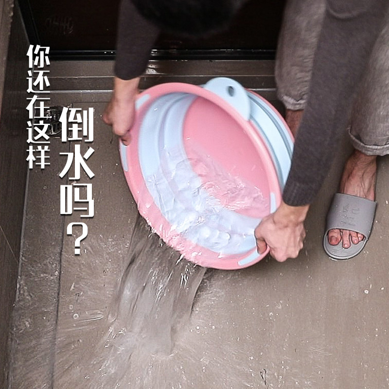 日本进口家用婴儿洗脸盆洗脚脚盆双耳水盆底部脸盆