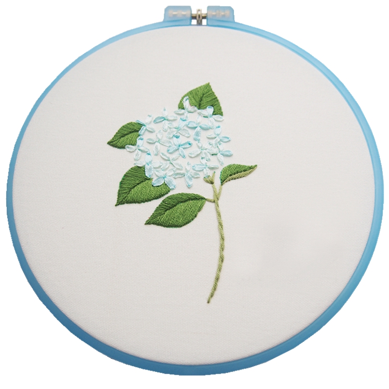 喵小慢古风刺绣花diy礼物丝带绣新手工材料包紫阳花绣球花装饰画