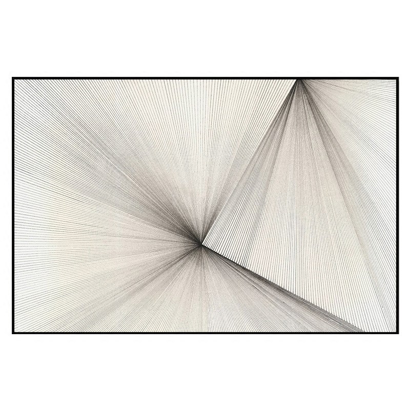 创意线条极简装饰画现代简约客厅创意个性抽象艺术挂画有框画横幅