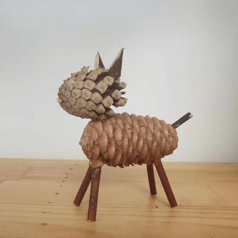 天然松果手工森系饰品节日挂件幼儿园装饰田园摆件