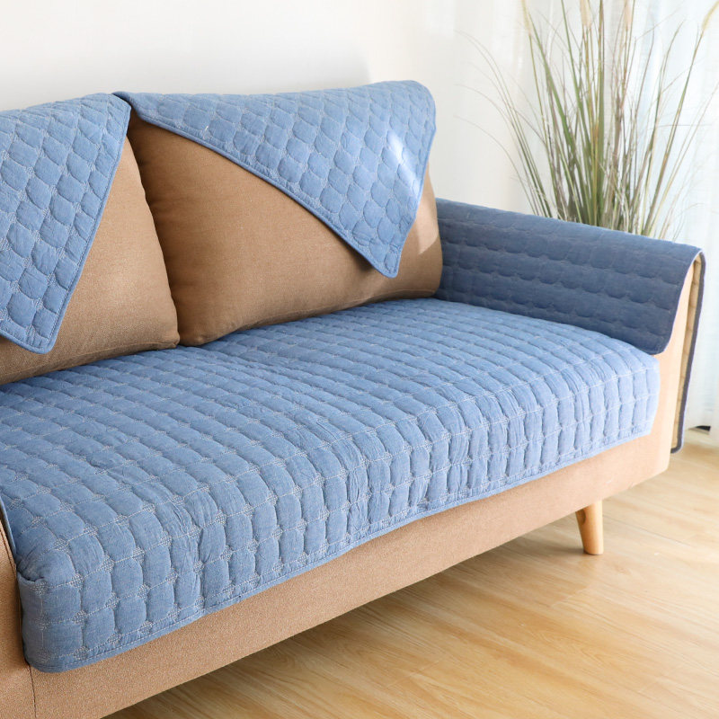 沙发垫子野向纯色日系水洗棉布布艺榻榻米防滑沙发垫