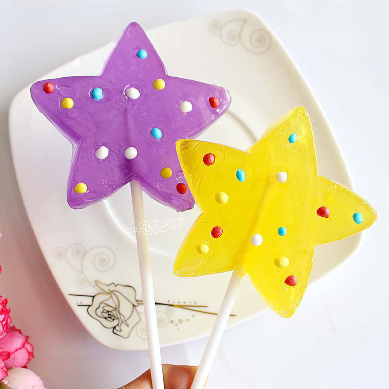 50克情人节系列棒棒糖爱心五角星糖果40支装圣诞节礼物糖果