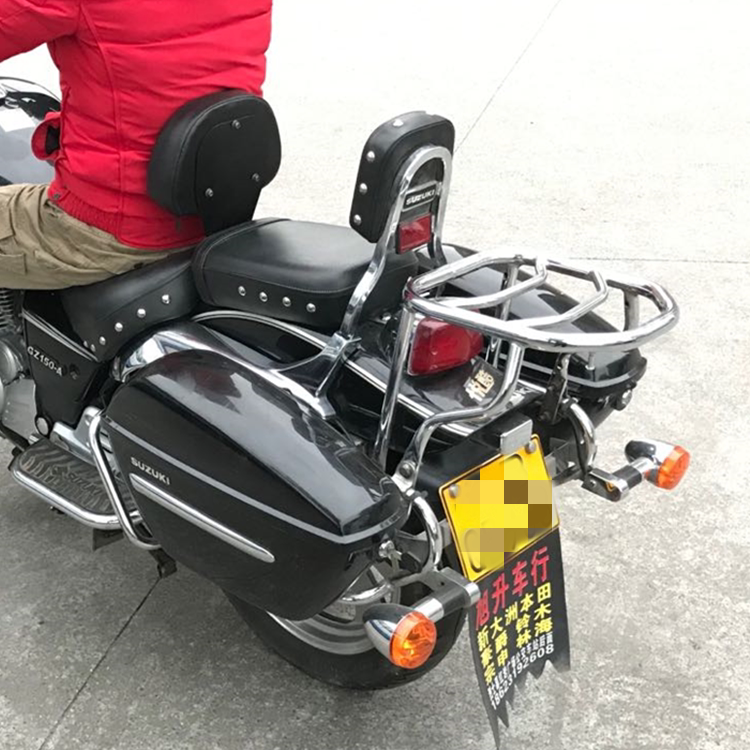 适用豪爵铃木gz150e改装货架gz150a尾箱置物架太子摩托车尾翼