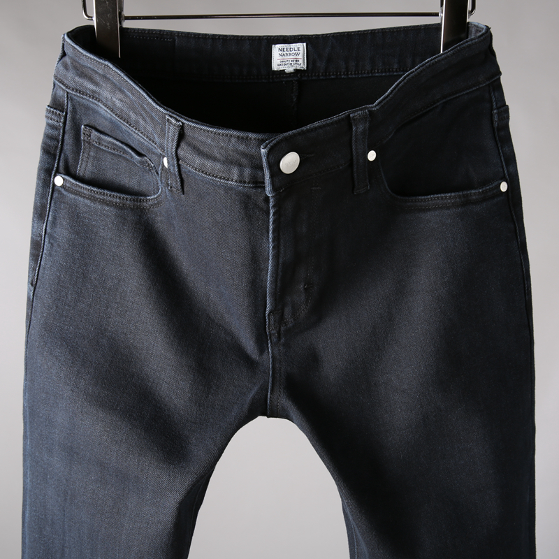 经典百搭 秋冬厚款弹力挺括有型牛仔裤 男修身直筒好穿休闲裤子男