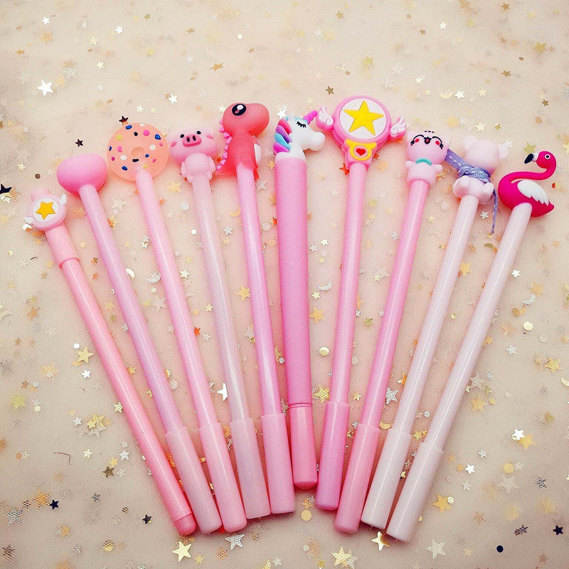 韩国小清新少女心黑水笔学生女生可爱时尚好看中性笔