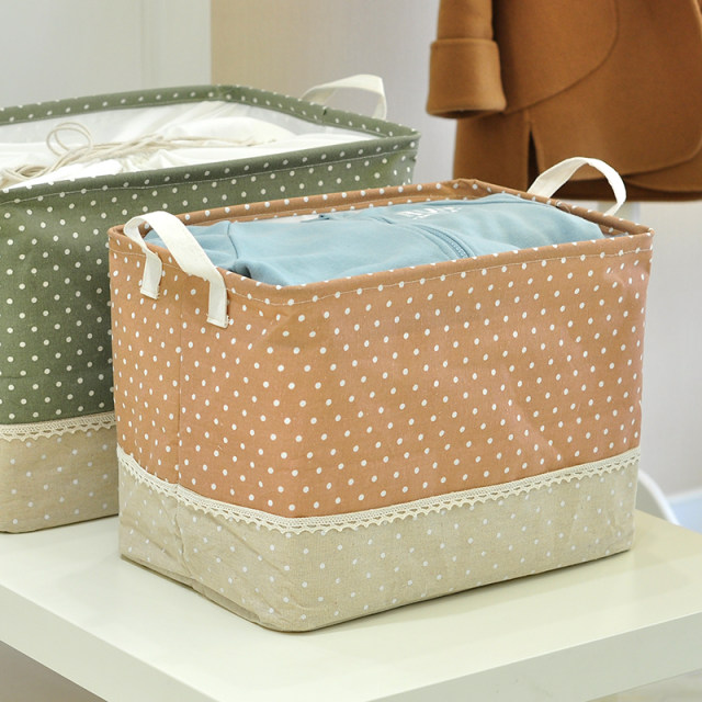 Zakka cartoon Japanese cotton and linen storage box, clothes and toy storage box, storage box, tied rope and mouth can be washed Zakka cartoon Japanese cotton and linen storage box, clothes and toy storage box, storage box, tied rope and mouth can be washed