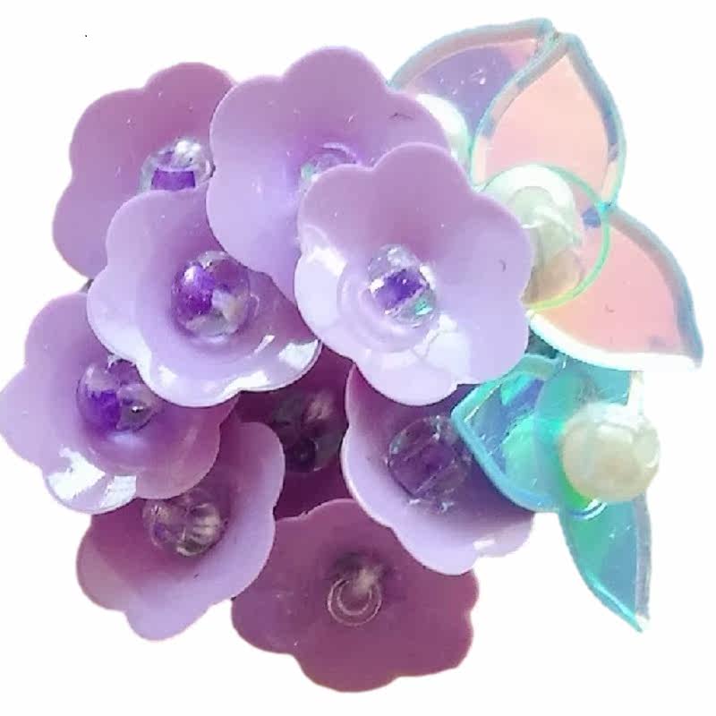 服装装饰水晶珠片立体花朵手工亮片鞋子包包布贴