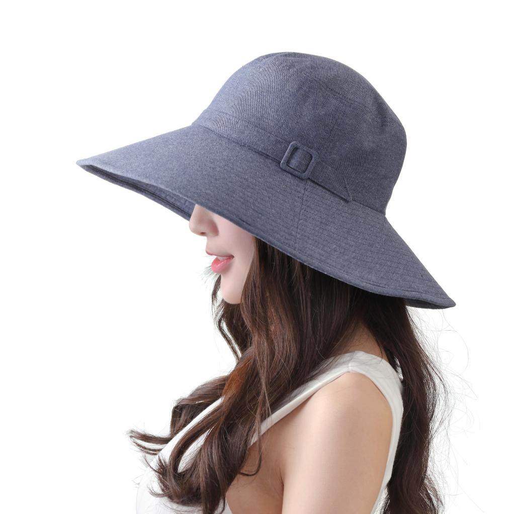 日本太阳帽女士遮阳帽防紫外线帽沿upf50简洁沙滩气质帽子