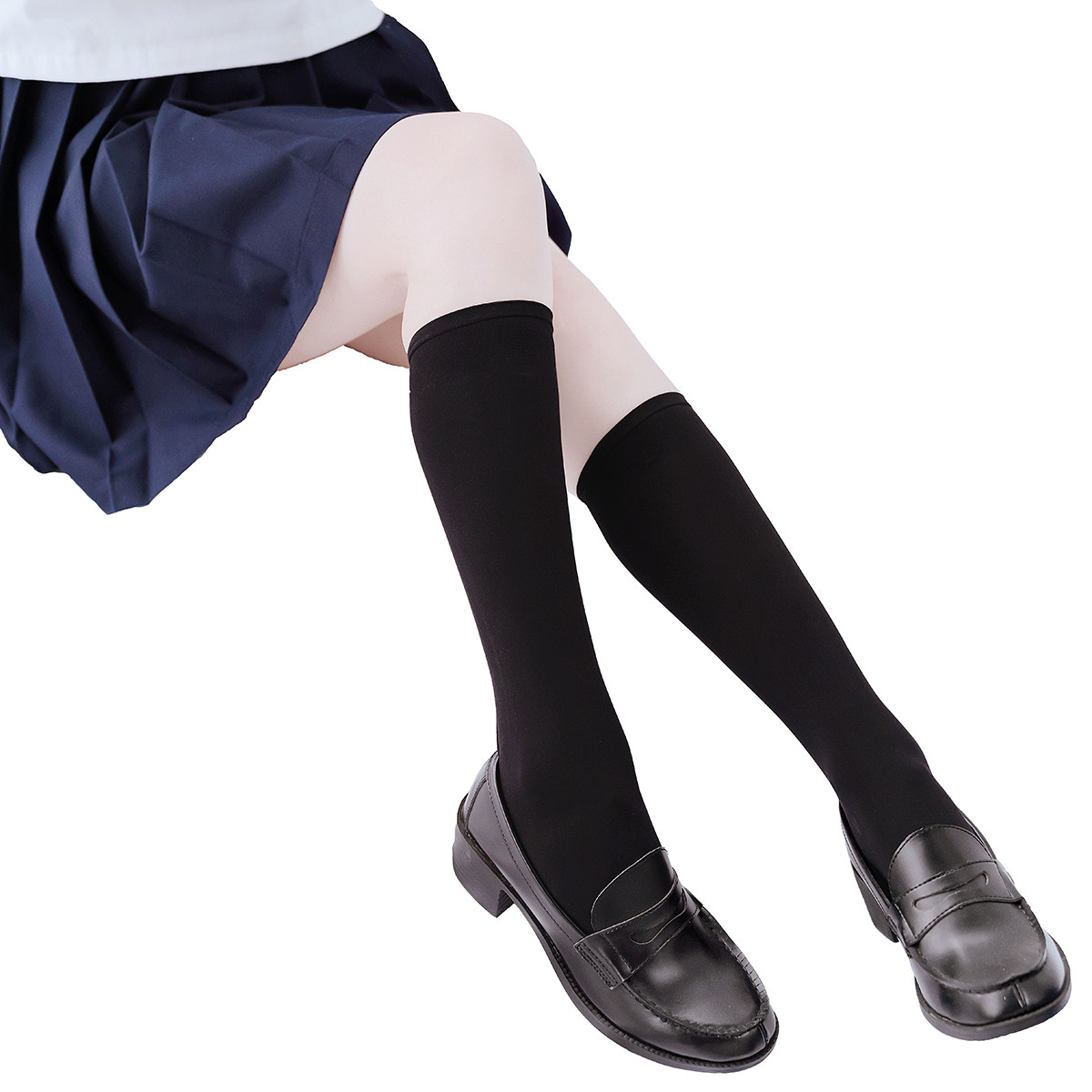 jk天鹅绒小腿袜子女长筒中筒筒袜膝下袜日学院中筒袜