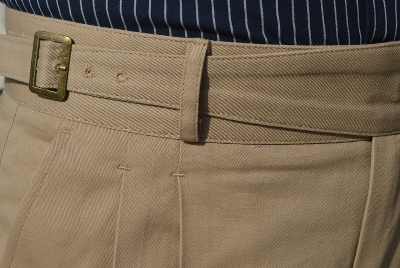 西裤gurkhapants斜纹纯棉八年老店卡其色男士尔格西裤