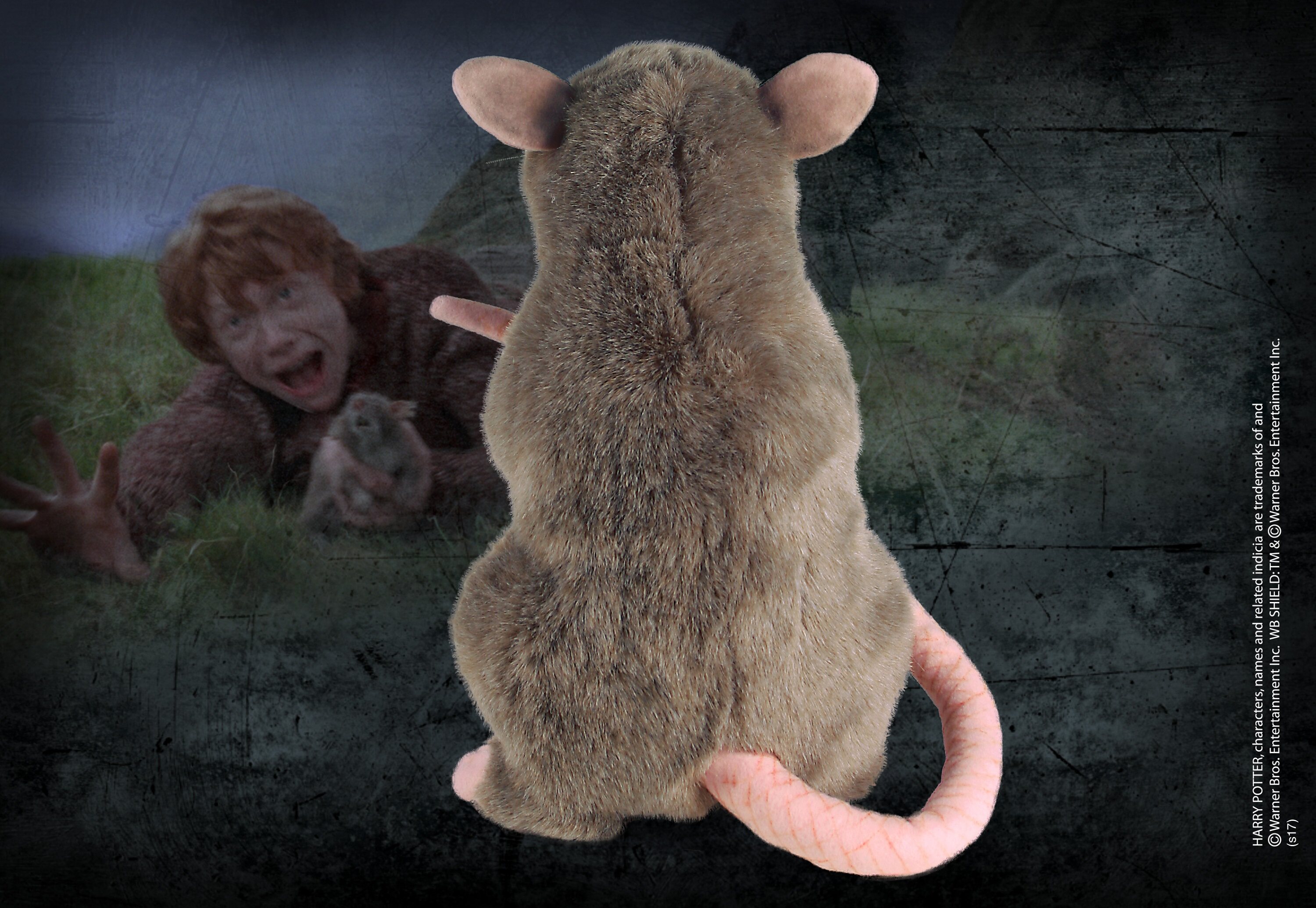 美国代购华纳正版哈利波特周边罗恩老鼠斑斑毛绒玩具动漫毛绒