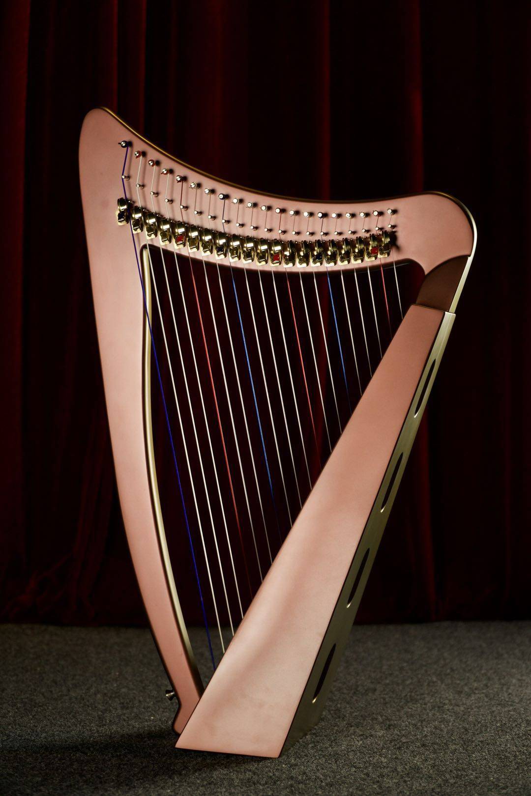 竖琴台湾竖琴kristall便携怀抱背带小竖琴20弦扮键竖琴