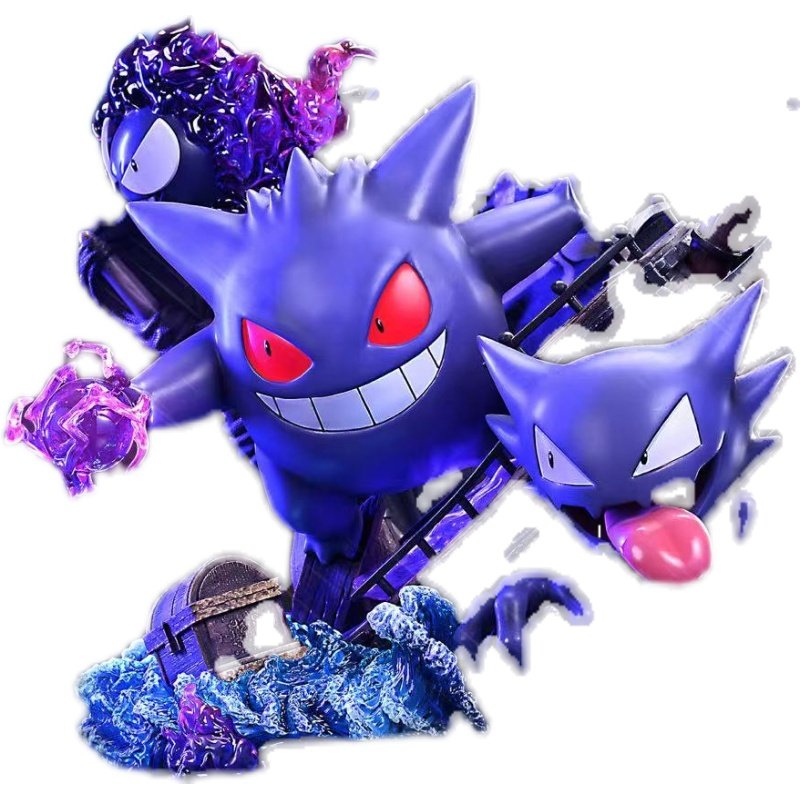 预定怪兽工作室宝可梦进化挟持海盗船耿鬼手办雕像手办