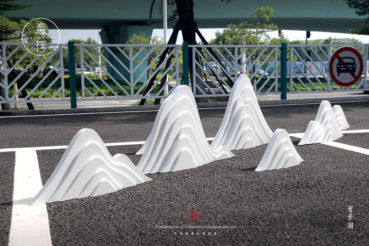 定制不锈钢铁艺假山雕塑户外庭院新中式金属枯山水售楼处水景摆件