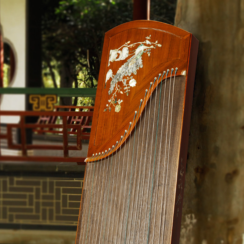 扬州龙凤古筝柚木实木螺钿专业演奏成人儿童古筝