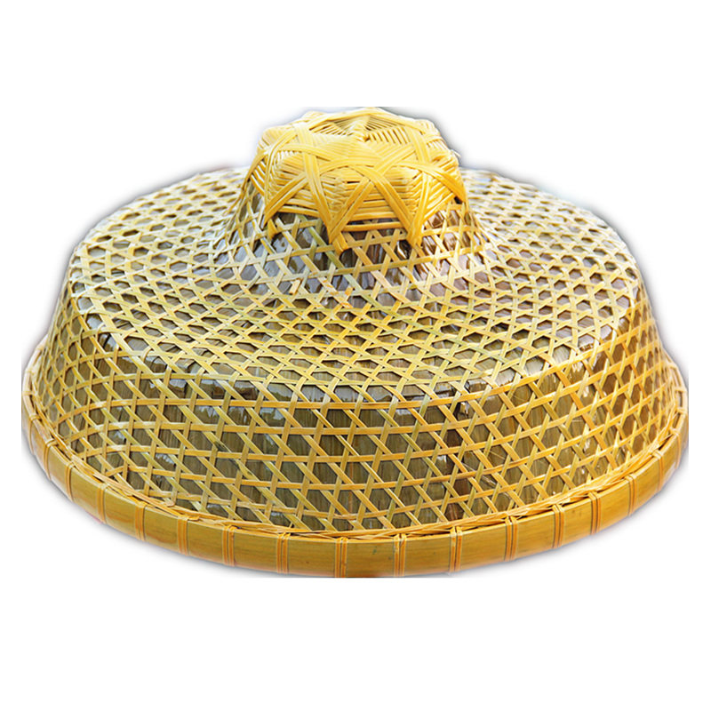 竹编渔夫帽子海南遮阳斗笠手工旅行防雨防晒帽子