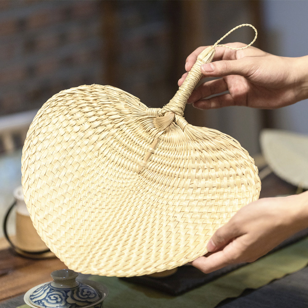 扇子蒲扇夏季四川手工草编折扇手摇摇扇宝宝扇子