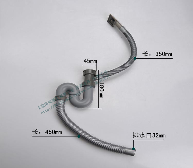 厨房不锈钢洗菜盆下水器软管大理石单双水槽落排水管y型三通管