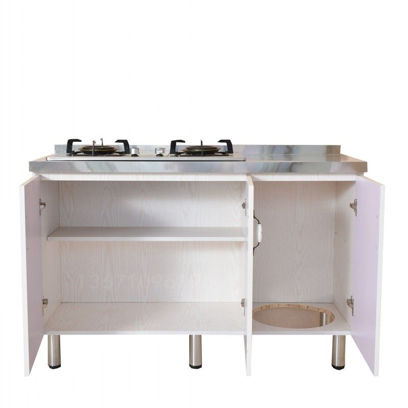 灶台柜放煤气罐柜子厨房组合不锈钢台面橱柜出租房屋整体厨柜