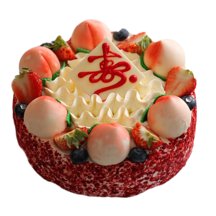 创意大连米斯经典仙桃祝寿生日蛋糕长辈爸妈同城新鲜生日蛋糕