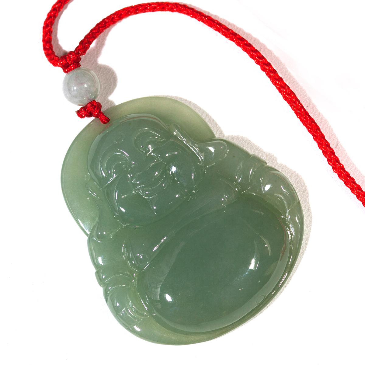 钰达翡翠佛项坠 笑佛玉佩 a货玉佛吊坠弥勒佛平安玉挂坠真玉 710-mc母